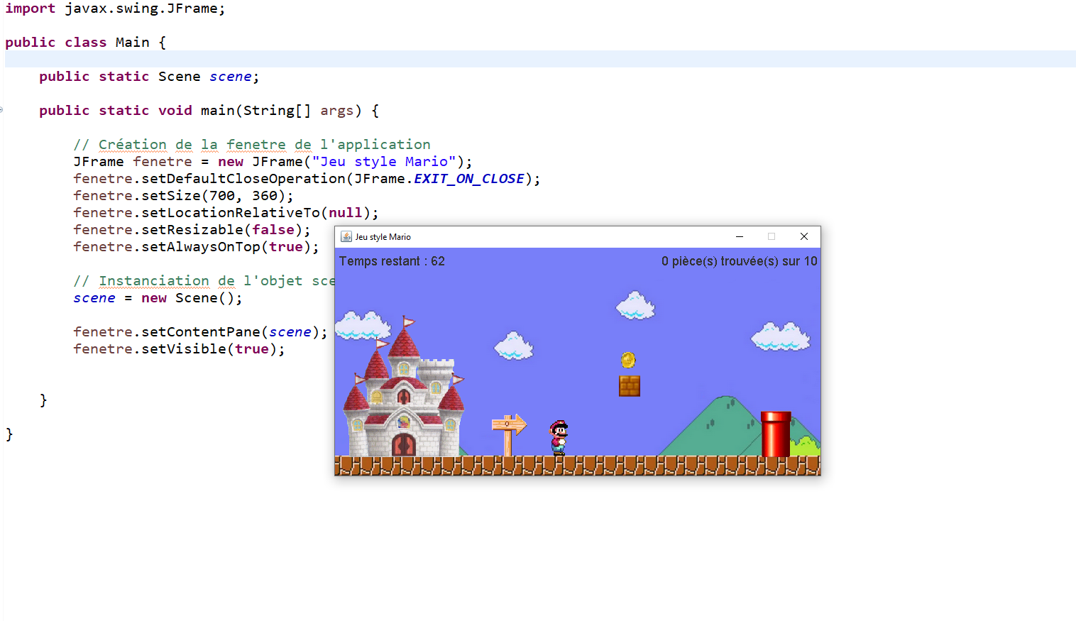 Super Mario 2D (Java Swing)