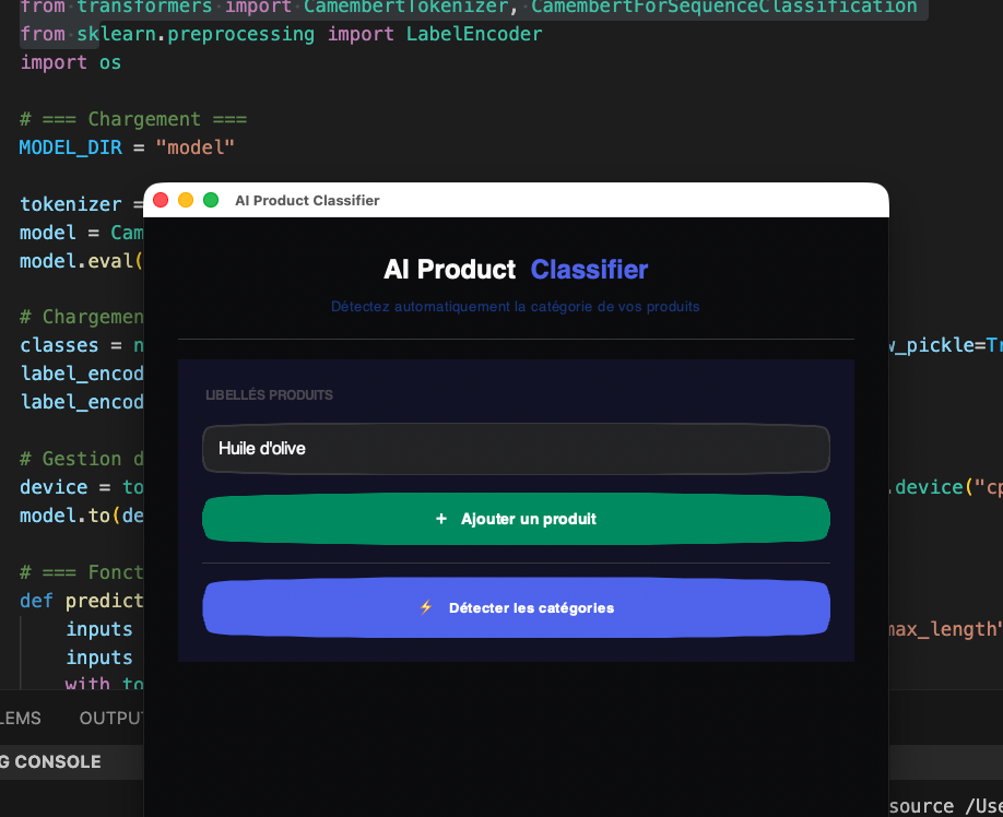 AI Product Classifier – Système intelligent de classification de produits